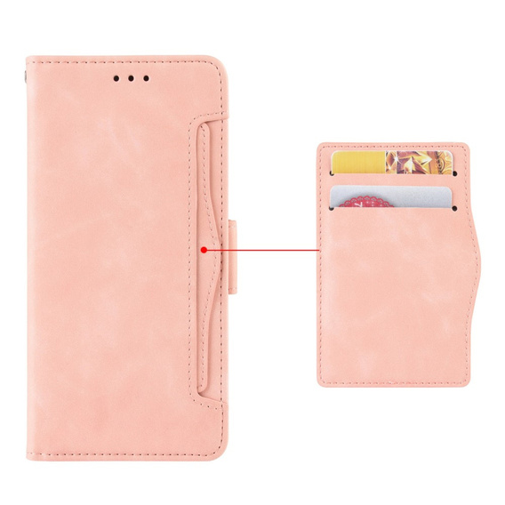 Flip case for Realme 14 Pro+ 5G, Card Slot, pink