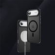 Matt Case for iPhone Air, armoured, for MagSafe, smoked with black sides
