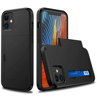 Case for iPhone 11, Sliding Card Holder, black