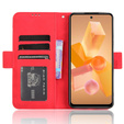 Flip case for Infinix Hot 40i, Card Slot, red