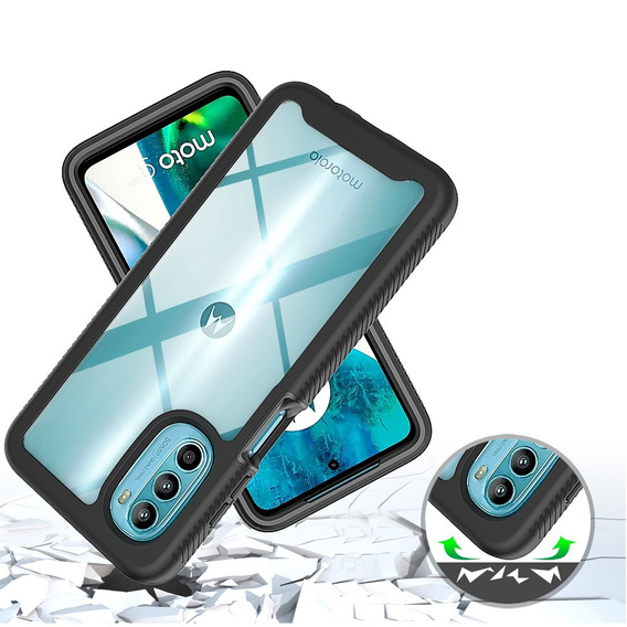 Case for Motorola Moto G52 4G / G82 5G, Shockproof, with film, black