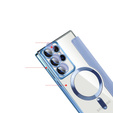 Flip case for Samsung Galaxy S22 Ultra 5G, RFID Wallet MagSafe CamShield, blue