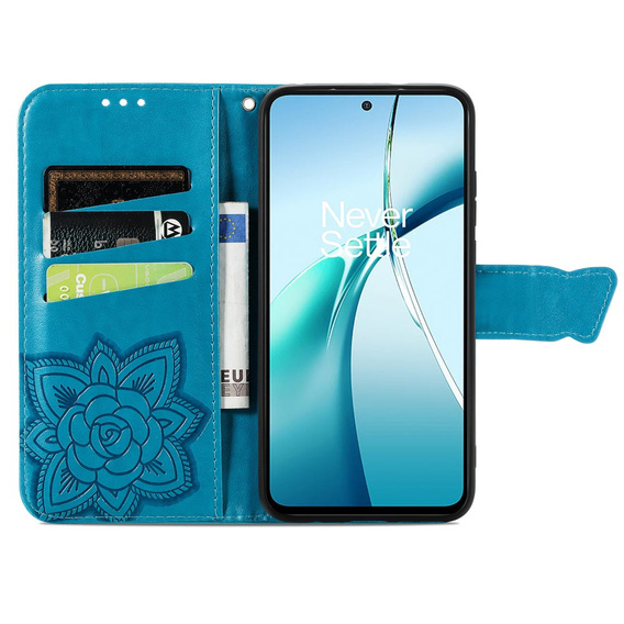 Flip case for Samsung Galaxy S25 Edge, Butterfly, blue