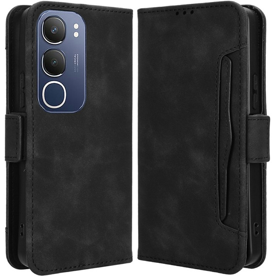 Flip case for Vivo Y19s, Card Slot, black