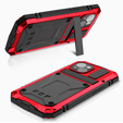 Case for iPhone 15, R-JUST, armoured, red / black