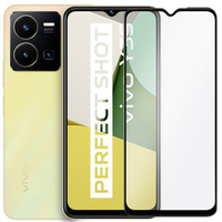 3D Tempered Glass for Vivo Y35, black