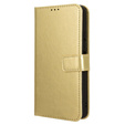 Flip case for Xiaomi Redmi A3, Crazy Horse Wallet, gold