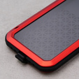 Love Mei Case for iPhone 12, armored with glass, red