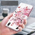 Flip case for Oppo A17, Wallet Light Spots Decor, tree, white