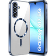 Case for Samsung Galaxy A17 5G, Electro MagSafe, transparent with dark blue sides