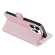 Flip case for iPhone 14 Pro Max, Wallet Zipper Pocket, pink