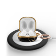 Case for Samsung Galaxy Buds 2 / 2 Pro / Pro / Live, black / white marble