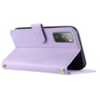 Flip case for Samsung Galaxy S20 FE, Rhombus Crossbody Leather, purple