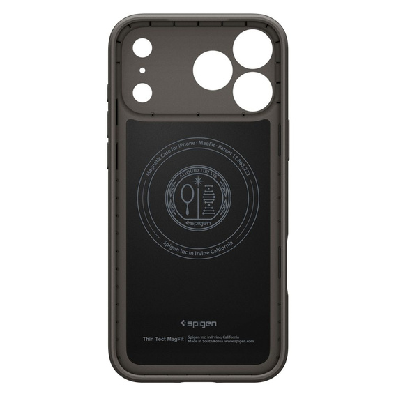 Spigen case for iPhone 17 Pro, Thin Fit MagSafe, Gunmetal