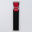 Nylon Strap for Apple Watch 1/2/3/4/5/6/7/8/SE/ULTRA 42/44/45/49mm, Black / Red