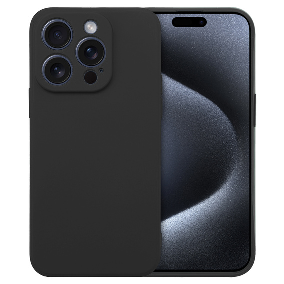 Case for iPhone 15 Pro, Silicone Lite, black