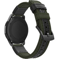 Canvas+Leather strap 20mm - Army Green