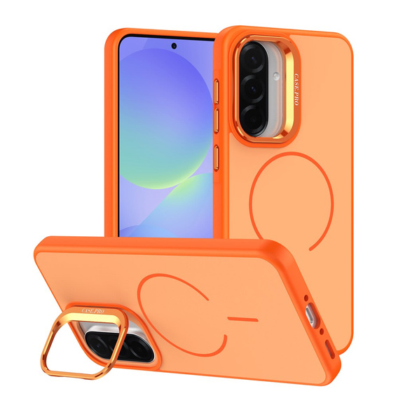 Skin-touch case with MagSafe stand for Samsung Galaxy A57 5G, orange