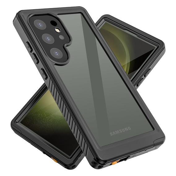 IP68 Waterproof Case for Samsung Galaxy S24 Ultra, Redpepper, black