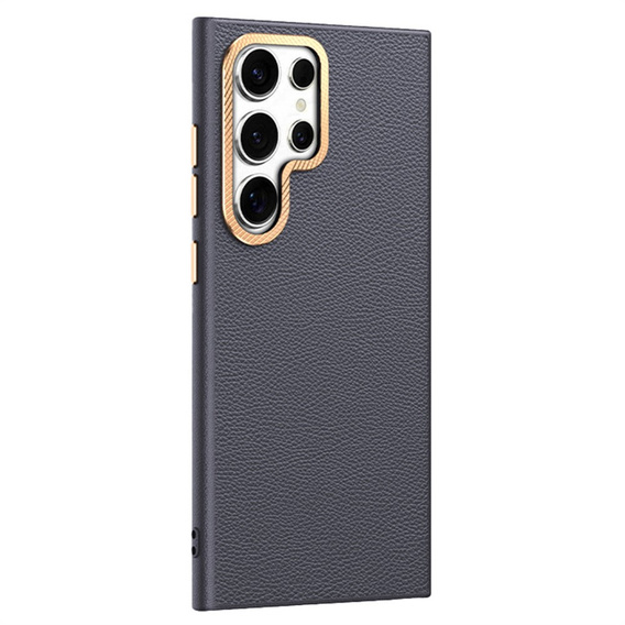 Leather case for Samsung Galaxy S25 Ultra, leather hybrid, grey
