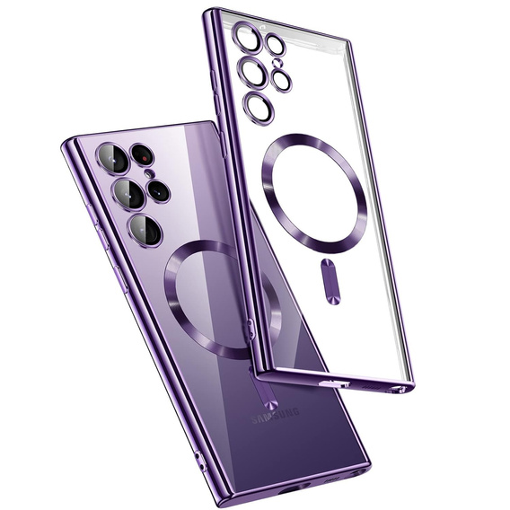 Case for Samsung Galaxy S25 Ultra, Electro MagSafe, purple + Screen Glass