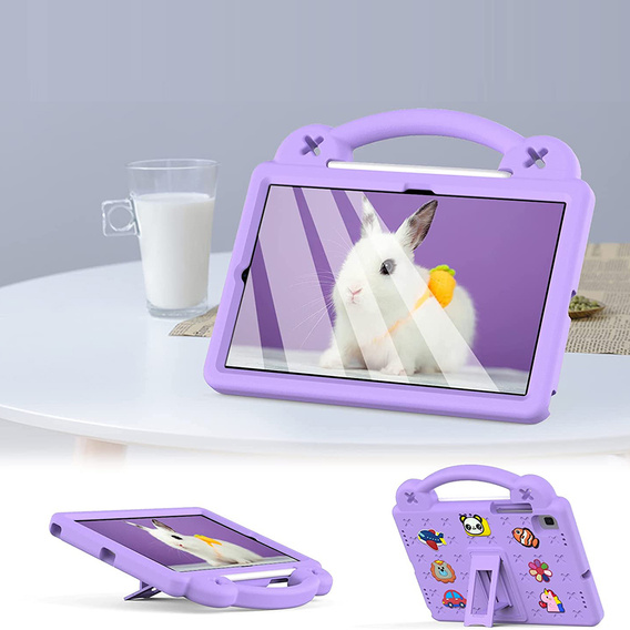 Children's case for Samsung Galaxy Tab S6 Lite 10.4 2020/2022 / Tab A7 2020 T500 / T505 / Tab S6 T860/T865, Cute Patterns, with stand, purple