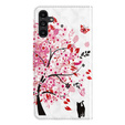 Flip case for Samsung Galaxy A14 4G/5G, Wallet, tree, white