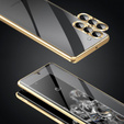 Case for Samsung Galaxy S23 Plus, Magnetic Dual Glass, gold