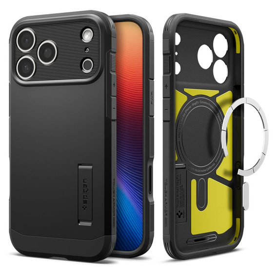 Spigen Case for iPhone 17 Pro Max, Tough Armor T Mag MagSafe, Black