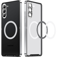 Camera Protection Case for Samsung Galaxy S23, CamShield MagSafe, transparent / silver