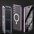 Magnetic Dual Glass MagSafe case for Samsung Galaxy S24+ Plus, purple