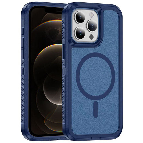 Case with frame for iPhone 12/12 Pro, for MagSafe, blue