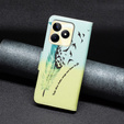 Flip case for Realme C53 4G, Wallet, feather, blue
