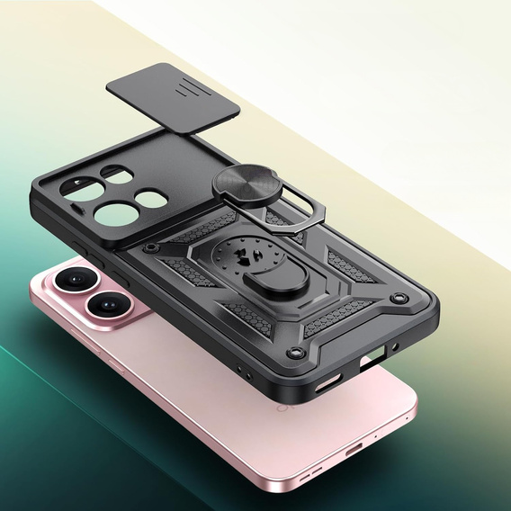 Case for Oppo Reno 13 Pro, CamShield Slide, black