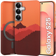 MagSafe's Samsung Galaxy S25 Case, Carbon Fiber, orange