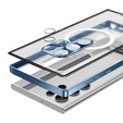 Camera Protection Case for Samsung Galaxy S22 Ultra, CamShield MagSafe, transparent / blue