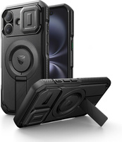 Armored case for iPhone 16, Dexnor CamProtect MagSafe, black