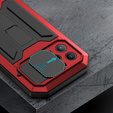 Case for iPhone 13 Pro, R-JUST CamShield Slide, armoured, red / black