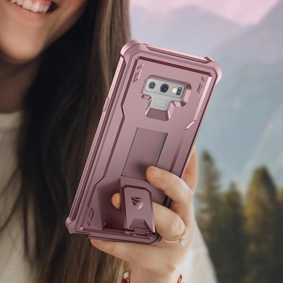 Armored case for Samsung Galaxy Note 9, Dexnor Full Body, pink rose gold