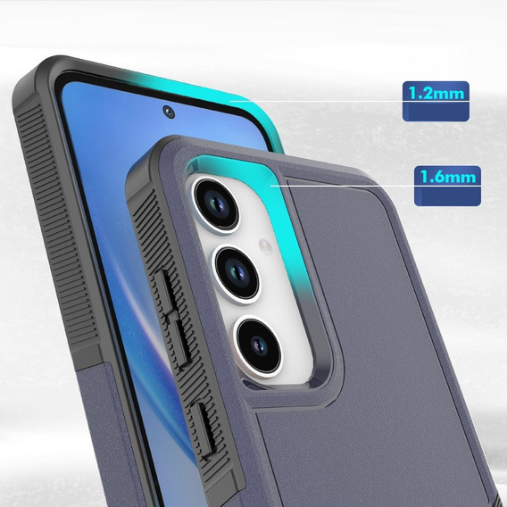 Armored Case for Samsung Galaxy A35 5G, Dual Shockproof, dark blue