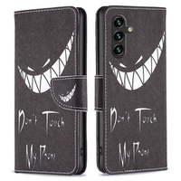 Flip case for Samsung Galaxy A35 5G, Wallet, Don't Touch My Phone black