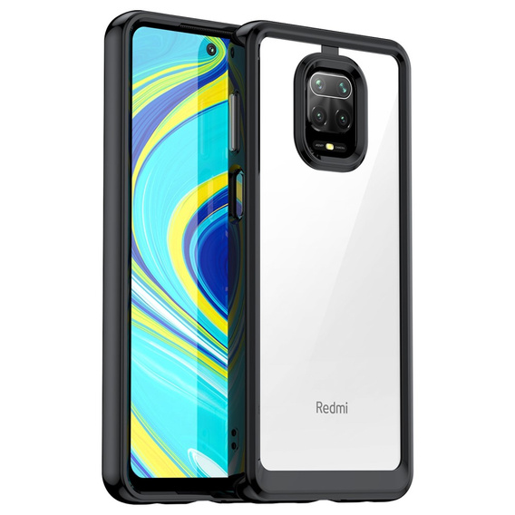 Case for Xiaomi Redmi Note 9S / 9 Pro / 9 Pro Max, Fusion Hybrid, transparent / black