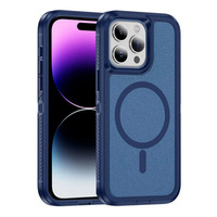 Case with frame for iPhone 14 Pro, for MagSafe, blue