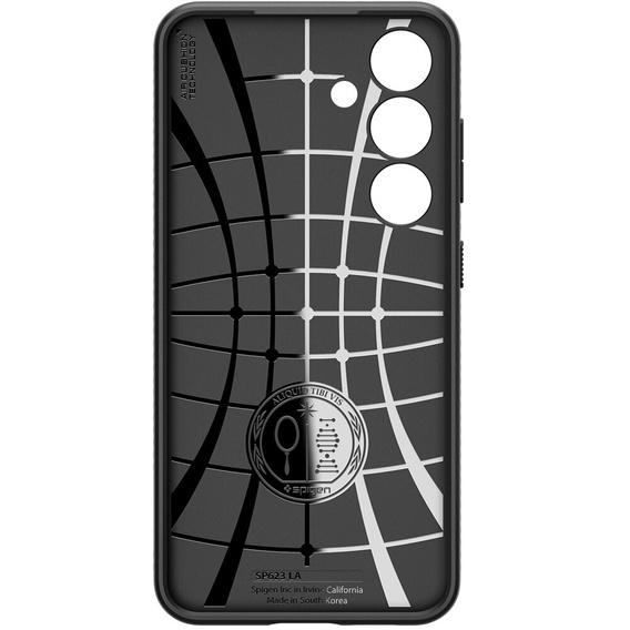 Spigen case for Samsung Galaxy S24, Liquid Air, black + 9H Tempered Glass