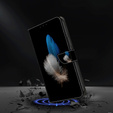 Flip case for Xiaomi Redmi Note 12 4G, Wallet, feathers, black