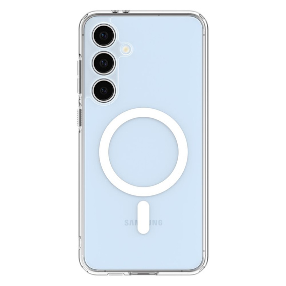 Spigen MagSafe Case for Samsung Galaxy S24 FE, Ultra Hybrid, transparent / white + 9H Tempered Glass
