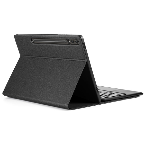 Case + keyboard Samsung Galaxy Tab S10+ Plus, Dux Ducis TouchPad Leather Pen Slot, black