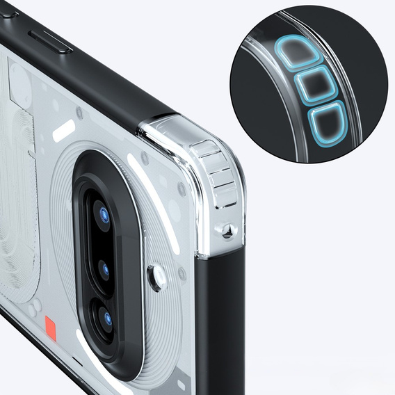 Case for Nothing Phone 3A, Fusion Hybrid, transparent
