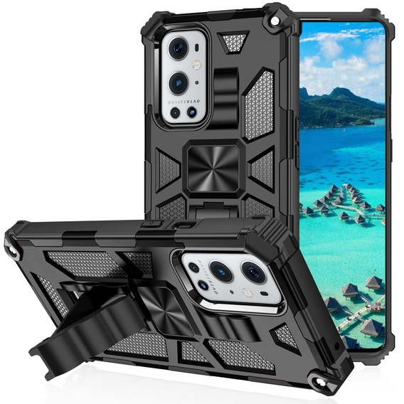 Case for OnePlus 9 Pro, Armor Kickstand, black