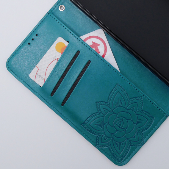 Flip case for Motorola Moto G54 5G, Butterfly, blue